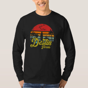 Vintage Destin Florida Waves Sport Beach Surfing F T-Shirt