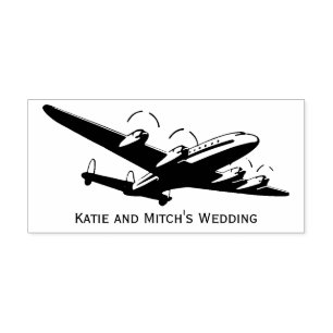Vintage Destination Personalised Aircraft Stamp