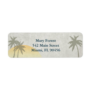 Vintage Destination Return Address Label