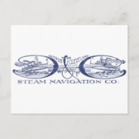 Vintage Detroit & Cleveland Steam Navigation Blue