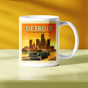 Vintage Detroit Michigan Coffee Mug