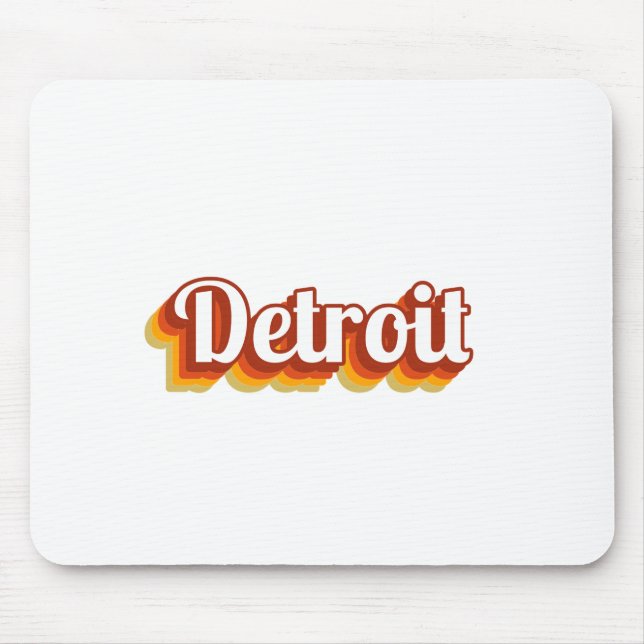 Vintage Detroit Mouse Mat (Front)