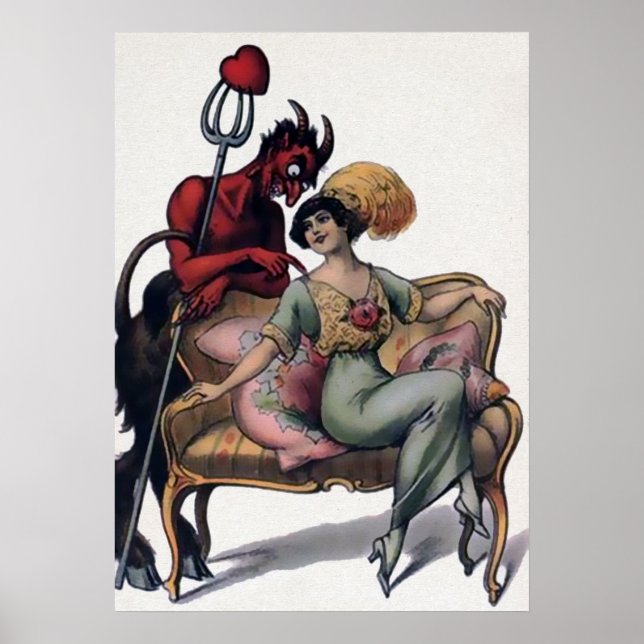 Vintage Devil Art Poster (Front)