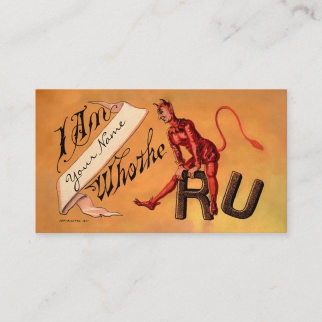 Vintage Devil Business Card (Front)