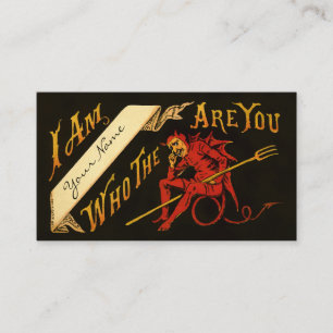 Vintage Devil Dark  Business Card