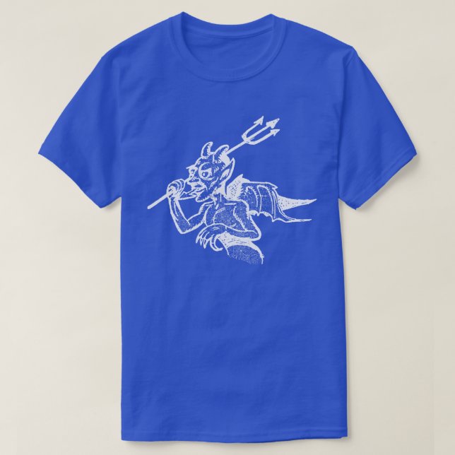 Vintage Devil Illustration Design T-Shirt (Design Front)