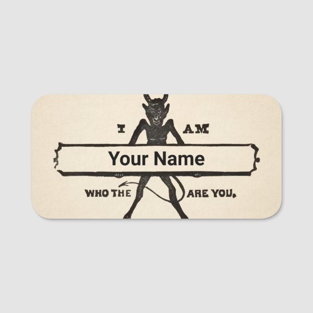 Vintage Devil  Name Tag (Front)