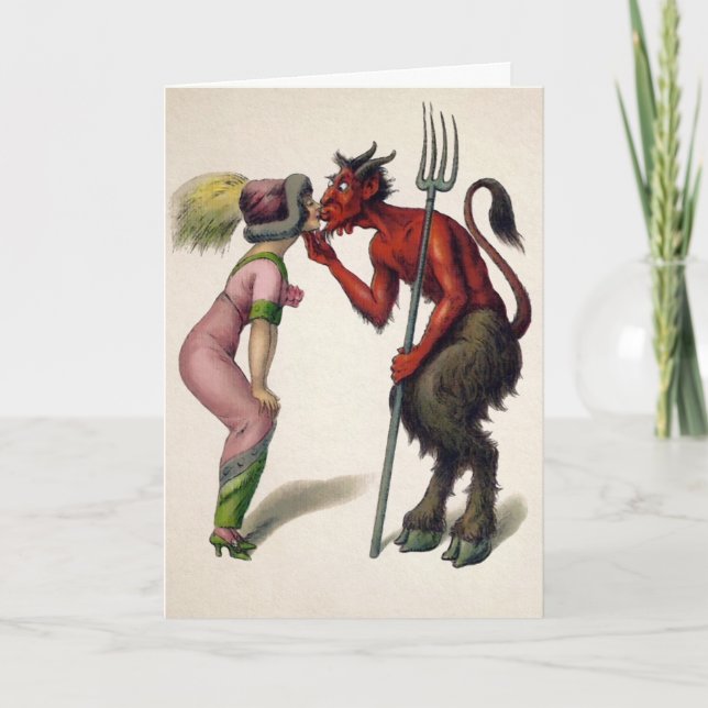 Vintage Devil Valentine's Day Card (Front)