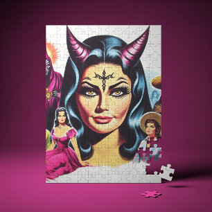 Vintage Devil Woman Jigsaw Puzzle