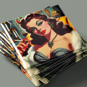 Vintage Devil Woman Magnet