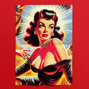 Vintage Devilish Pinup Tissue Paper