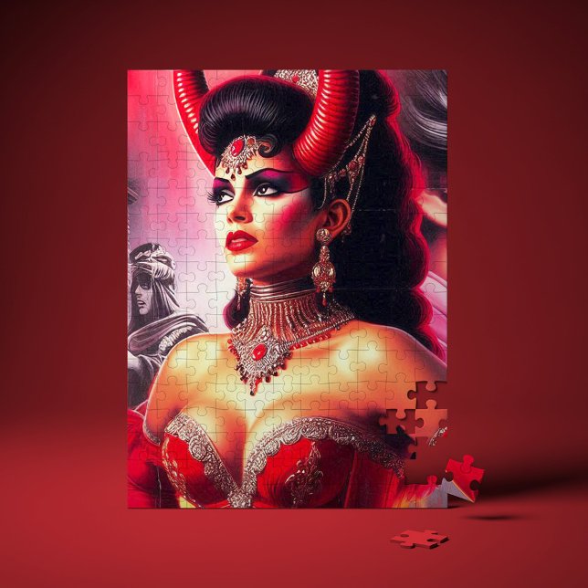 Vintage Devilish Woman Jigsaw Puzzle (Creator Uploaded)