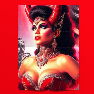 Vintage Devilish Woman Tissue Paper