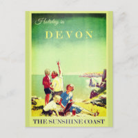 Vintage Devon England Travel Poster