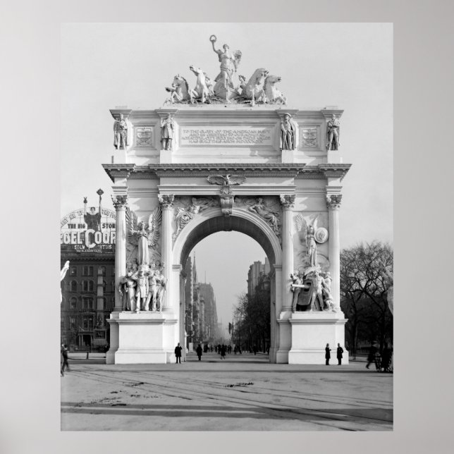 Vintage Dewey Arch Photograph (1900) Poster (Front)