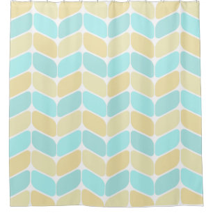 Vintage Diagonal Rectangles Sandy Beach Shower Curtain
