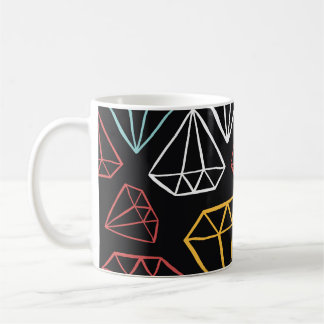 Vintage diamond design, seamless pattern coffee mug