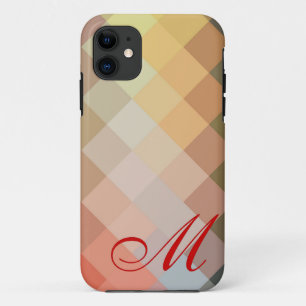 Vintage Diamond Pattern and Monogram 12 iPhone 11 Case