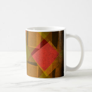Vintage diamonds and squares pattern coffee mug