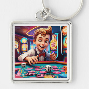 "Vintage Dice Gamble" Key Ring