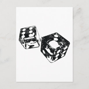 Vintage Dice Postcard