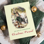 Vintage Dickens Ghost A Christmas Carol Party Invitation<br><div class="desc">A Vintage Christmas Party invitation card in honour of Charles Dickens and the Ghost of Christmas Present from A Christmas Carol. Including the famous quotes "Come in! and know me better, man!" and "Bah! Humbug!". On the back of the card is also an illustration of a turkey, a known symbol...</div>