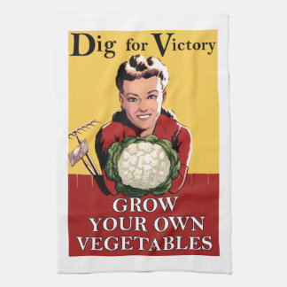 Vintage Dig for Victory Kitchen Towel