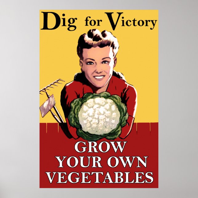 Vintage Dig for Victory Poster (Front)