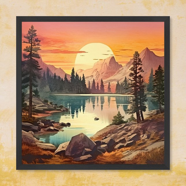Vintage Digital National Park Art Poster (Creator Uploaded)