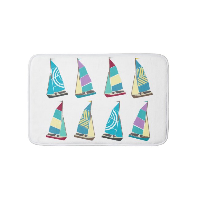 Vintage Dinghies Bath Mat (Front)