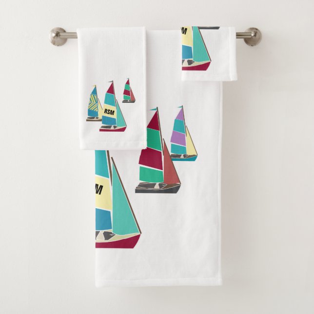 Vintage Dinghies Bath Towel Set (Insitu)