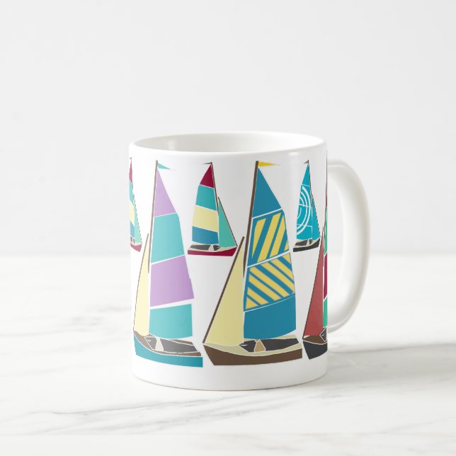 Vintage Dinghies Coffee Mug (Front Right)