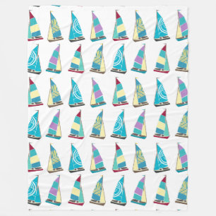 Vintage Dinghies Fleece Blanket