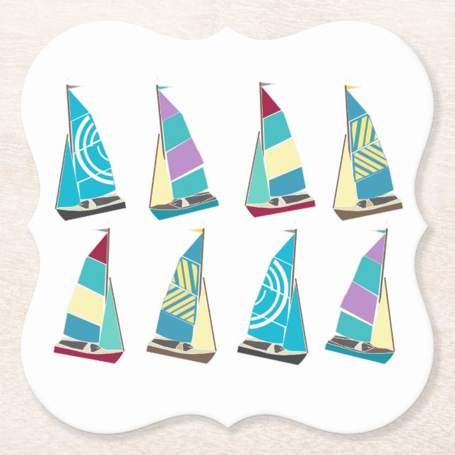 Vintage Dinghies Paper Coaster (Front)