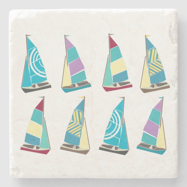 Vintage Dinghies Stone Coaster (Front)