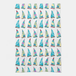 Vintage Dinghies Tea Towel