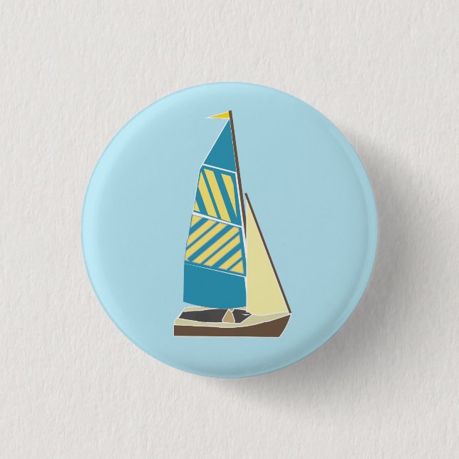 Vintage Dinghy 3 Cm Round Badge (Front)