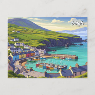 Vintage Dingle Ireland Travel Holiday Postcard