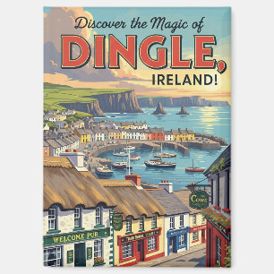 Vintage Dingle Ireland Travel Magnet