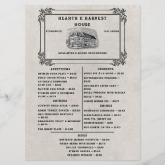 Vintage Dining Old‑Time Restaurant  Menu