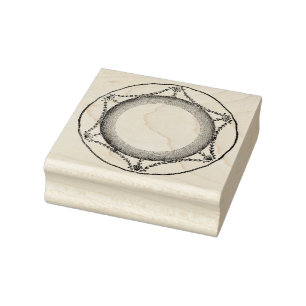 Vintage Dinner Plate Rubber Art Stamp