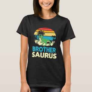 Vintage Dinosaur Dancing Happy Brother Saurus Cous T-Shirt