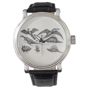 Vintage Dinosaur Illustration Retro Dinosaurs Watch