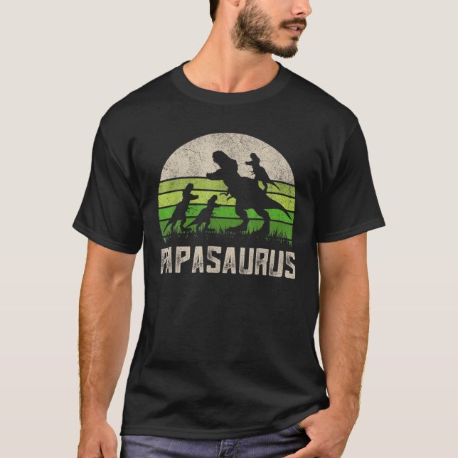 Vintage Dinosaur Papasaurus T-Shirt (Front)