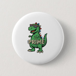Vintage Dinosaur Sunglasses Prime Cartoon Shirt_1 6 Cm Round Badge
