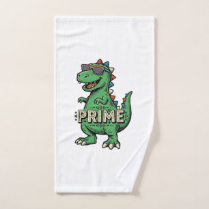 Vintage Dinosaur Sunglasses Prime Cartoon Shirt_1 Hand Towel