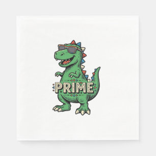 Vintage Dinosaur Sunglasses Prime Cartoon Shirt_1 Napkin