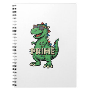 Vintage Dinosaur Sunglasses Prime Cartoon Shirt_1 Notebook
