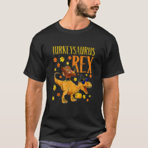 Vintage Dinosaur Thanksgiving Boys Turkey Saurus r T-Shirt