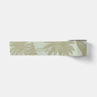 Vintage Dinosaur Toile Pattern Prehistoric Jungle Satin Ribbon